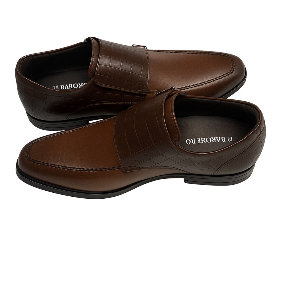 Men's Brown Leather Dress Shoes bundle and get another free